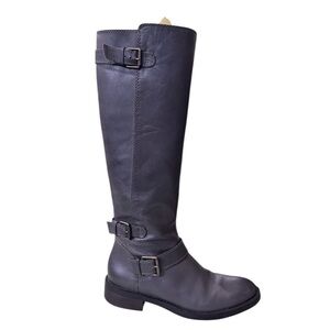 Enzo Angiolini Tall Gray leather Riding Boots Grey